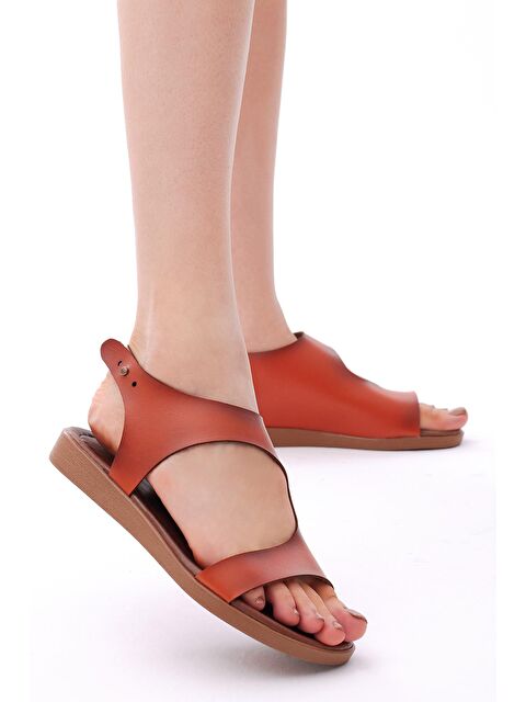 TONNY BLACK Kadın Oranj Rahat Kalıp Tek Bantlı Sandalet - S000006269-20013