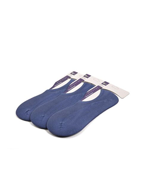 Ayakmod İndigo Dikişsiz Kokulu Bambu 3'lü Unisex Babet Çorap 24K005 - S000044944-23093