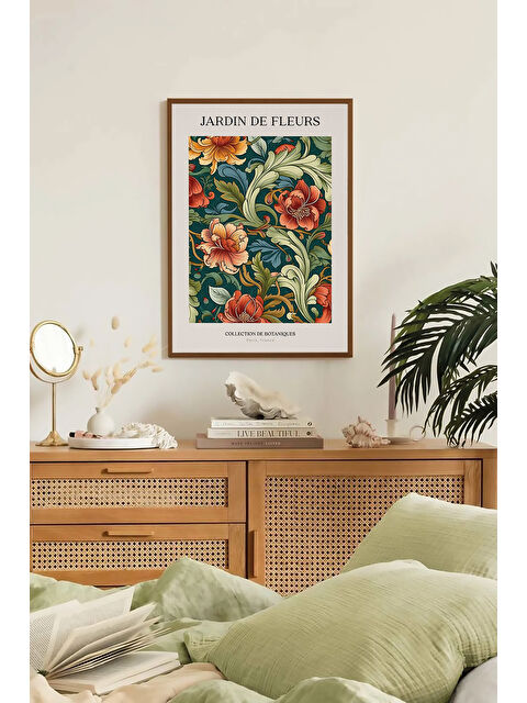 Artavessa Tek Parça Kahverengi Gerçek Ahşap Çerçeveli Tablo Seti - Model 8 - ERSYKHVCRV8-3348