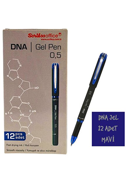 Scrikss DNA Jel Kalem 0.5 MAVİ 12 Li Kutu - S000079492-17234