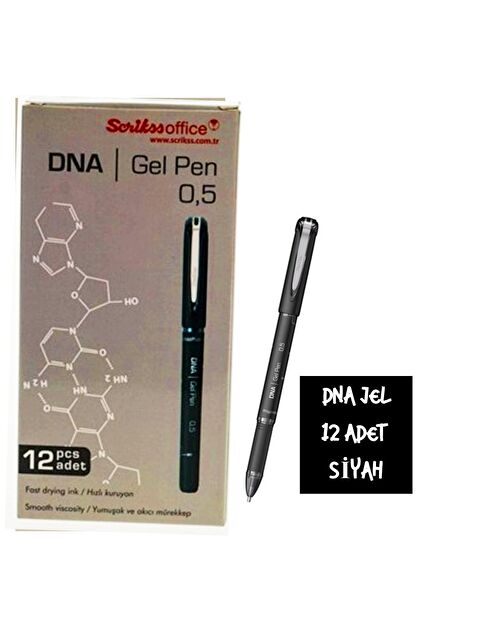 Scrikss DNA Jel Kalem 0.5 SİYAH 12 Li Kutu - S000079529-19351