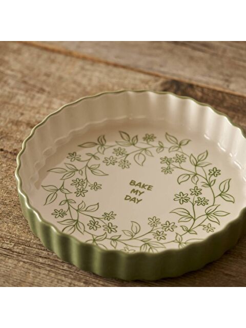 Bella Maison Floral Stoneware Fırın Kabı Beyaz (26x5 cm) - S000484758-18547