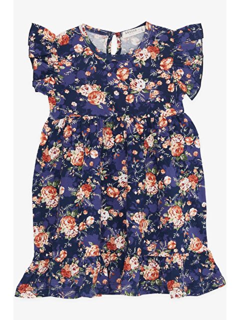 Breeze Kız Çocuk Elbise Çiçek Desenli Arkası Düğmeli Karışık Renk (3-8 Yaş) - S000070131-23173