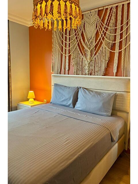 Çeyiz Diyarı Satin Zarif Armürlü Çift Kişilik Nevresim Takımı Gri - S000493197-20600