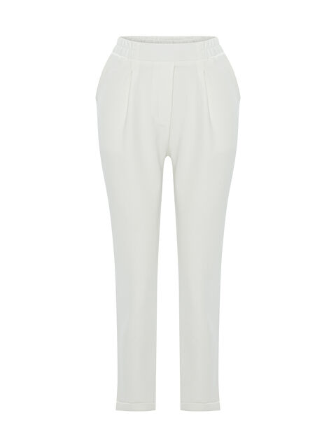 Muni Muni Beli Lastikli Rahat Kesim Düz Renk Pantolon