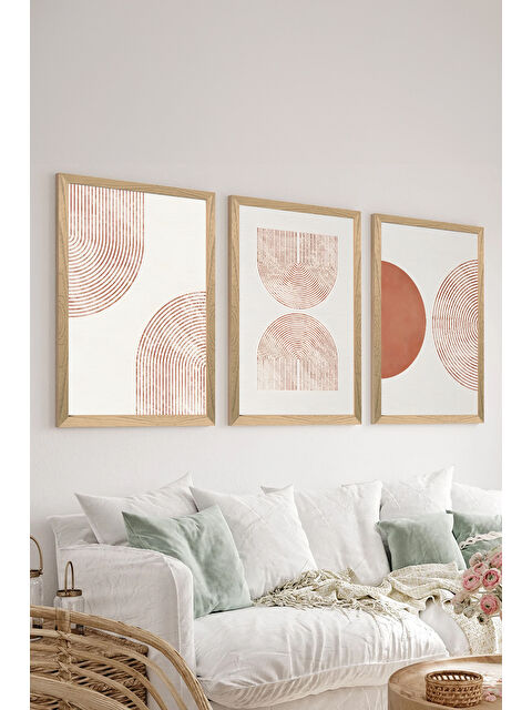Artavessa 3 Parça Ahşap Çerçeve Görünümlü MDF Poster Tablo Seti - Set 20 - MDF3DSOHOSET20-1520