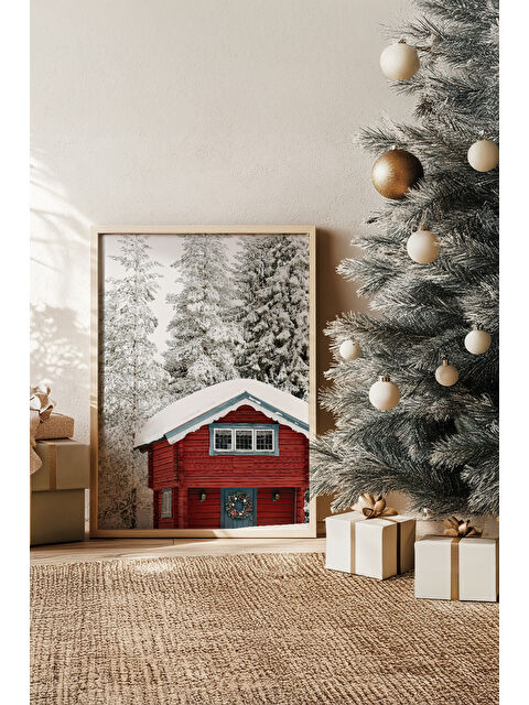 Artavessa Tek Parça Gerçek Ham Ahşap Çerçeveli Yılbaşı(New Year) Temalı Tablo - Model 55 - NWYEARSNGMDL55-5070