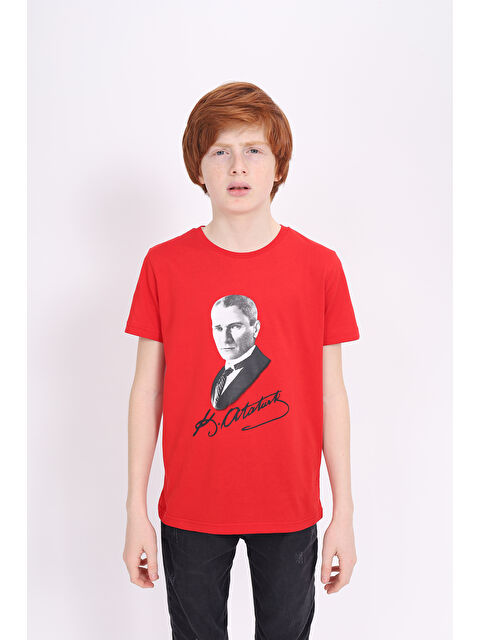 Toontoykids Unisex Çocuk Atatürk Baskılı Tişört - S000292379-20045
