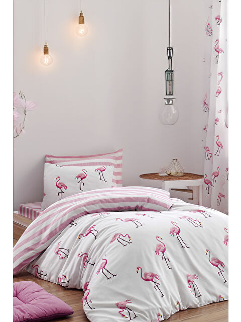 UPSTYLE Kolay Ütülenir Nevresim Takımı Tek Kişilik Maylin pudra - S000292424-7152