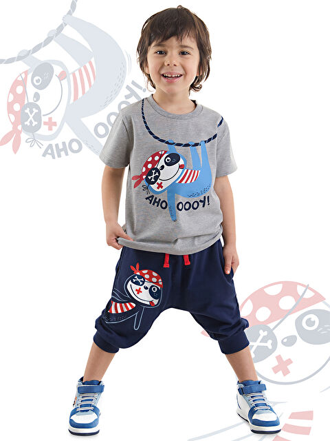 Denokids Ahoy Koala Erkek Çocuk Tişört Kapri Şort Takım - S000148003-23173
