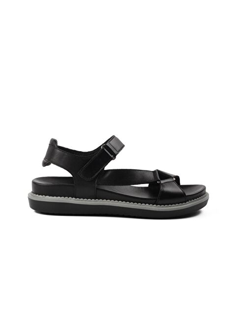 Venüs Siyah İçi Dışı Hakiki Deri Kadın Sandalet 202064Y - S000064755-19351