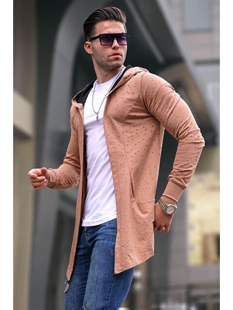 Madmext Camel Yırtık Detaylı Hırka 4093 - S000050847-20472