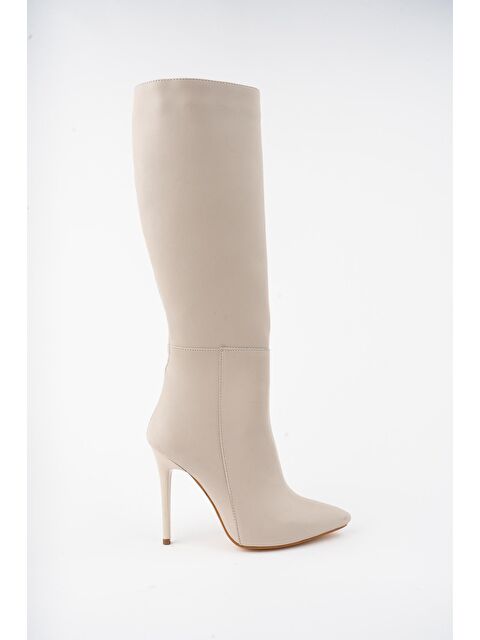 Muggo Floransa Kadın İnce Topuklu Sivri Burun Yandan Fermuarlı Çizme - S000076371-26407