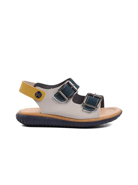 Ayakmod Lacivert Sarı Erkek Çocuk Sandalet 1530-P - S000025918-37343