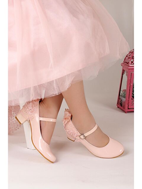 Kiko Kids Cara Rugan Günlük Kız Çocuk 4 Cm Topuklu Abiye Ayakkabı - S000003054-23490