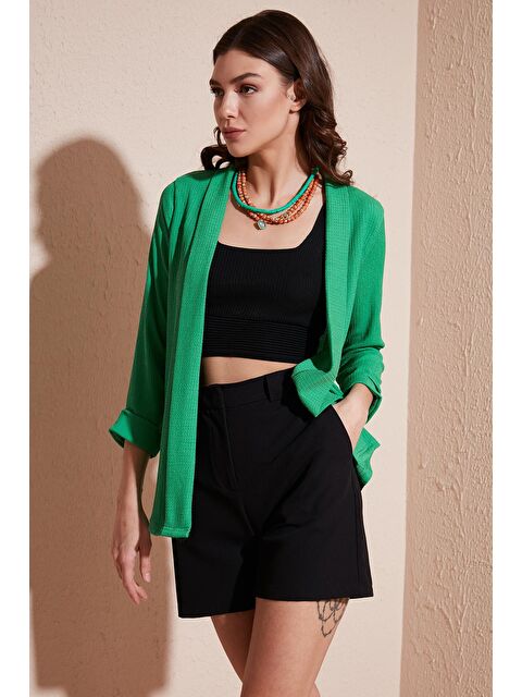 Lela Yakası Ve Kolu Katlı Gofre Kimono Hırka 5864974 - S000008772-18194