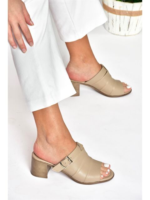 Fox Shoes P555450903 Vizon Kadın Terlik - S000052335-18547