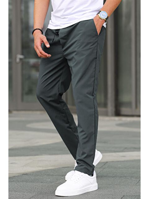 Madmext Waffle Kumaş Siyah Basic  Erkek Pantolon 6513 - S000031666-29666