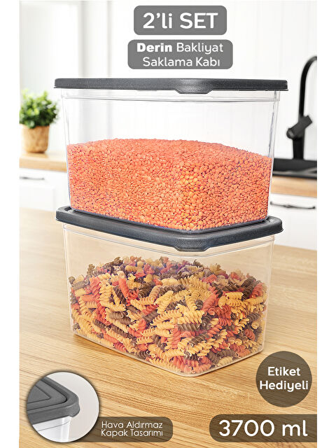 Meleni Home 2 Adet Erzak Saklama Kabı 3700 ml
