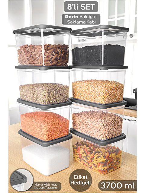 Meleni Home 8 Adet Erzak Saklama Kabı 3700 ml