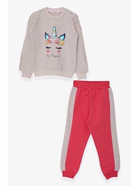 Breeze Kız Bebek Eşofman Takımı  Bej Melanj (1.5-2 Yaş) - S000071698-19927