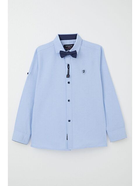 Breeze Erkek Çocuk Gömlek Papyonlu Açık Mavi (9-12 Yaş) - S000023644-17437