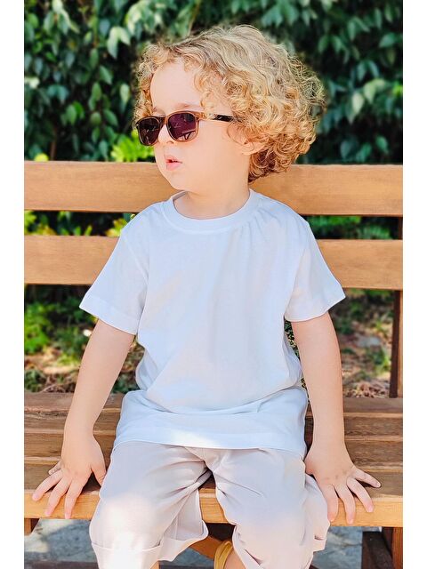 Breeze Erkek Çocuk Tişört Basic Beyaz (4-11 Yaş) - S000180236-20063