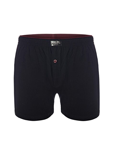 Tolin Erkek Pamuklu Düz Renk Siyah %100 Pamuk Boxer 415S - S000074999-19351