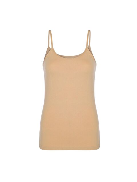 Tolin Kadın Pamuklu Elastanlı İp Askılı Ten Atlet 1223 - S000075000-26407