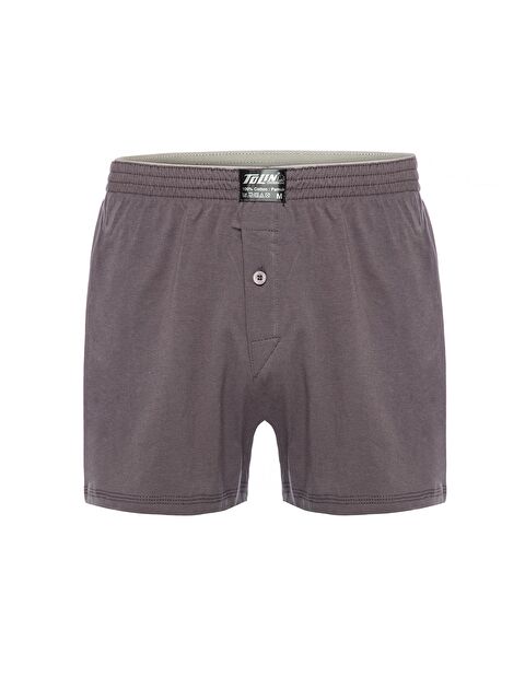 Tolin Erkek Pamuklu Düz Renk Antrasit %100 Pamuk Boxer 415A - S000075010-29666
