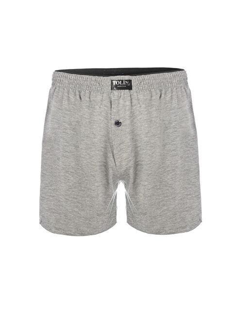 Tolin Erkek Pamuklu Düz Renk Gri Melanj Boxer 415GM - S000075011-20600