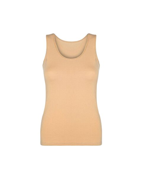 Tolin Kadın Geniş Askılı Pamuklu Likralı Ten Atlet 1216T - S000075017-26407