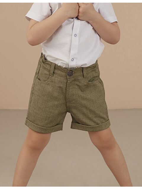 Ollie&Olla Yeşil Dokuma Erkek Çocuk Şort - S000008802-18194