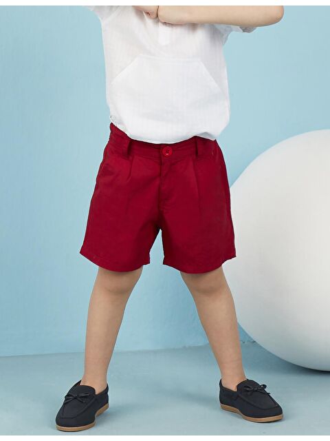 Ollie&Olla V Cepli Kırmızı Gabardin Erkek Çocuk Şort - S000008808-20045