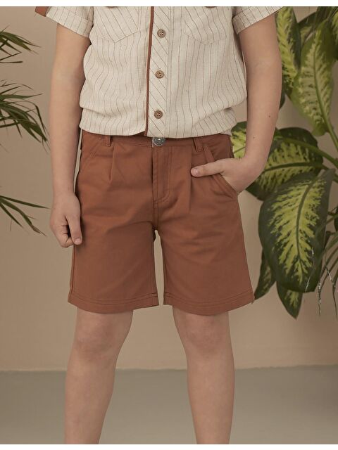 Ollie&Olla Kahverengi Erkek Çocuk Gabardin Şort - S000008814-19413