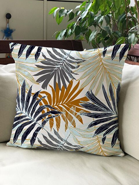 Evmila Kadife Doku Çift Taraf Baskılı Soyut Desen 43x43 cm Tekli Kırlent Kılıfı - S000021905-23173