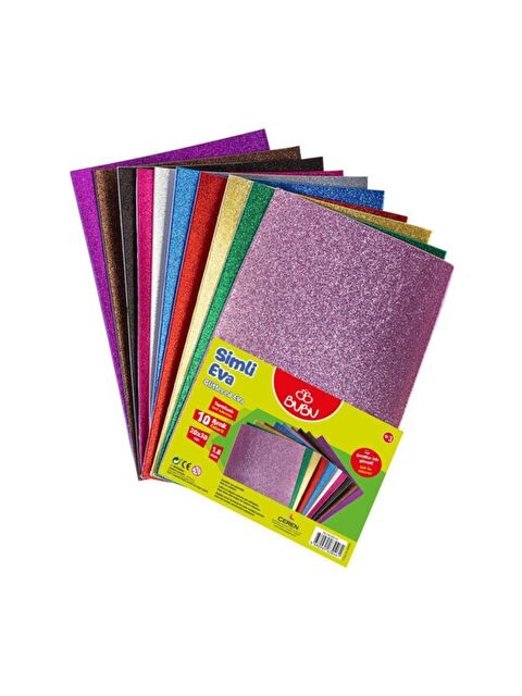 Bubu 20x30 Simli Yapışkanlı Eva 1.8mm 10 Renk BUBU-EV0038 - S000103783-27074