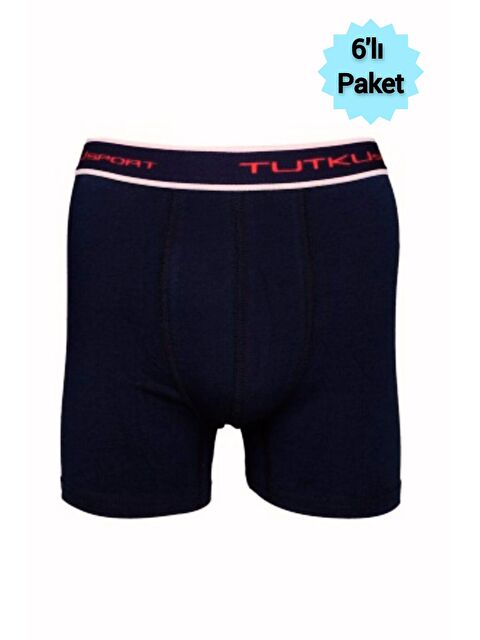 Tutku 6'lı Erkek Siyah Elastan Boxer - S000226460-19351