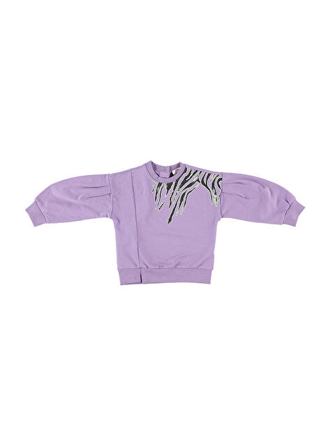 Panço Kız Çocuk Baskı Detaylı Sweatshirt - S000260697-20042