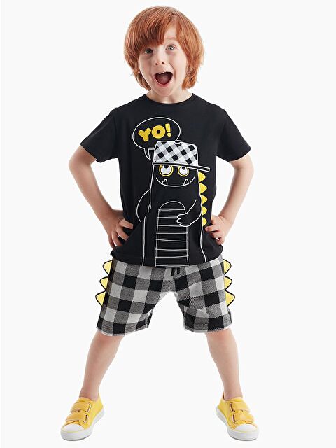 Denokids Yo Dino Erkek Çocuk Şort Takım - S000009445-23173