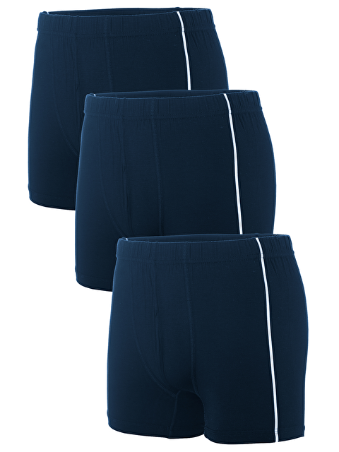 Tolin Erkek Bambu Esnek Lacivert Boxer 3'lü 413L - S000075003-21164