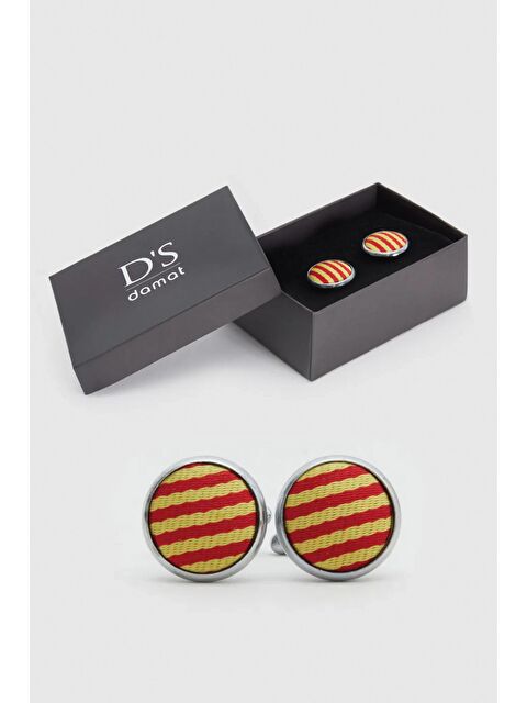 D'S damat Sarı Kırmızı Renk Kol Düğmesi - S000402070-37416