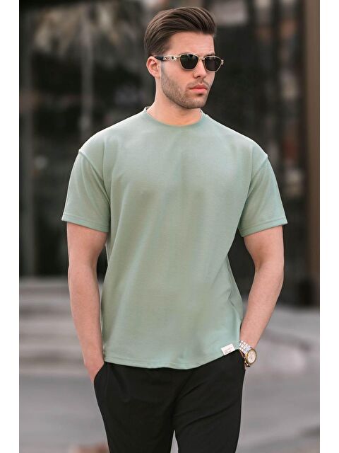 Madmext Mint Yeşili Regular Fit Basic Erkek Tişört 6099 - S000015954-17259