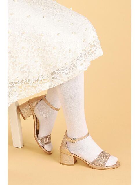Kiko Kids Heidi Çatlak Günlük Kız Çocuk 3 Cm Topuklu Sandalet Abiye Ayakkabı - S000003062-20015