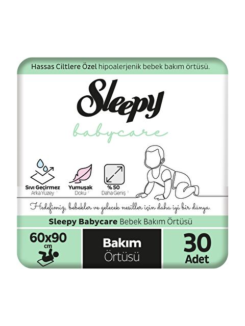 Sleepy Babycare Bebek Bakım Örtüsü 60x90 cm 3x10 30 Adet - S000130797-20063