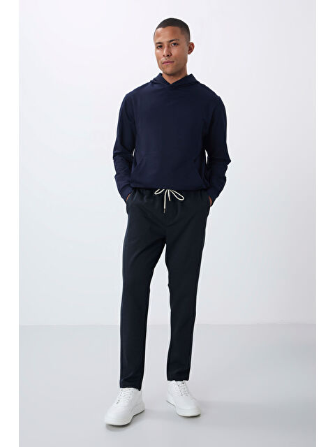 Air Jones İndigo Yüzeyi Dokulu Standart Fit Erkek Eşofman Alt - 82155 - S000330220-23093