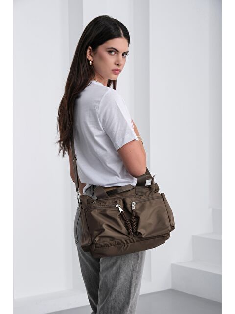 Shulebags Bones Çok Gözlü El Ve Omuz Çantası Kahve - S000465739-19413