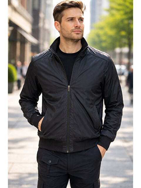 Remsa Erkek Feremuarlı Mevsimlik Ceket Tek Üst REU-9114 Siyah - S000364852-19351