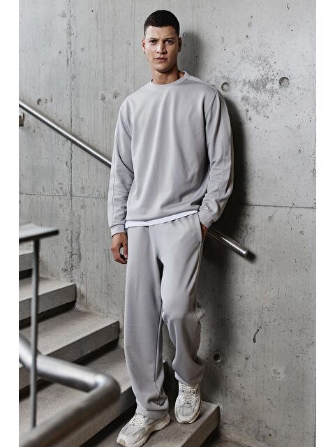 Tommylife Taş Yüzeyi Dokulu Oversize Erkek Eşofman Takım - 85275 - S000362726-25636
