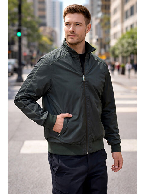 Remsa Erkek Feremuarlı Mevsimlik Ceket Tek Üst REU-9114 Haki - S000364852-18547